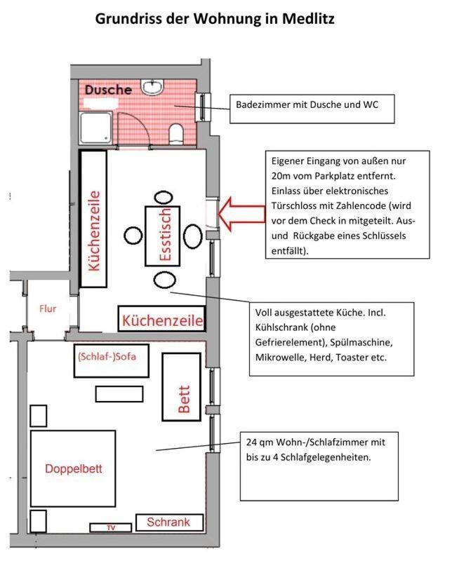 Wohnung In Medlitz Rattelsdorf Exteriér fotografie